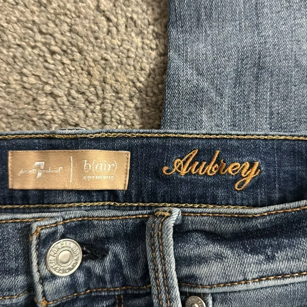 7 For All Man Kind Aubrey B(Air) Skinny Jeans Size 27 Medium Wash